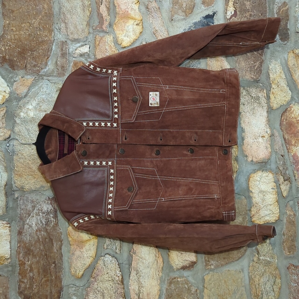 Chevignon Westerns leather cowgirl jacket